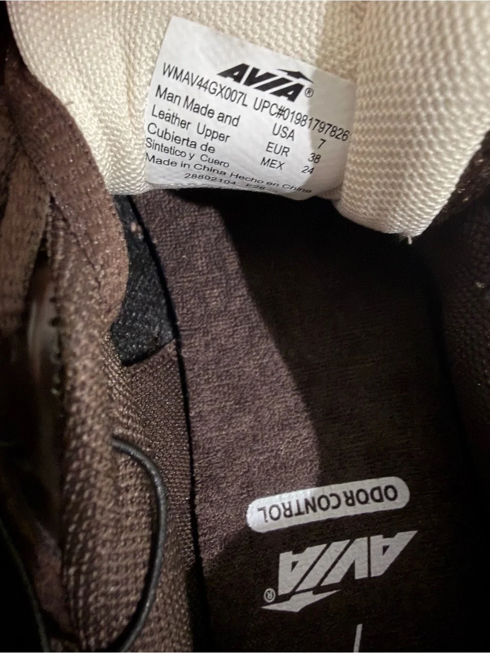 Avia Men's Dark Brown and Cream Running Sneakers